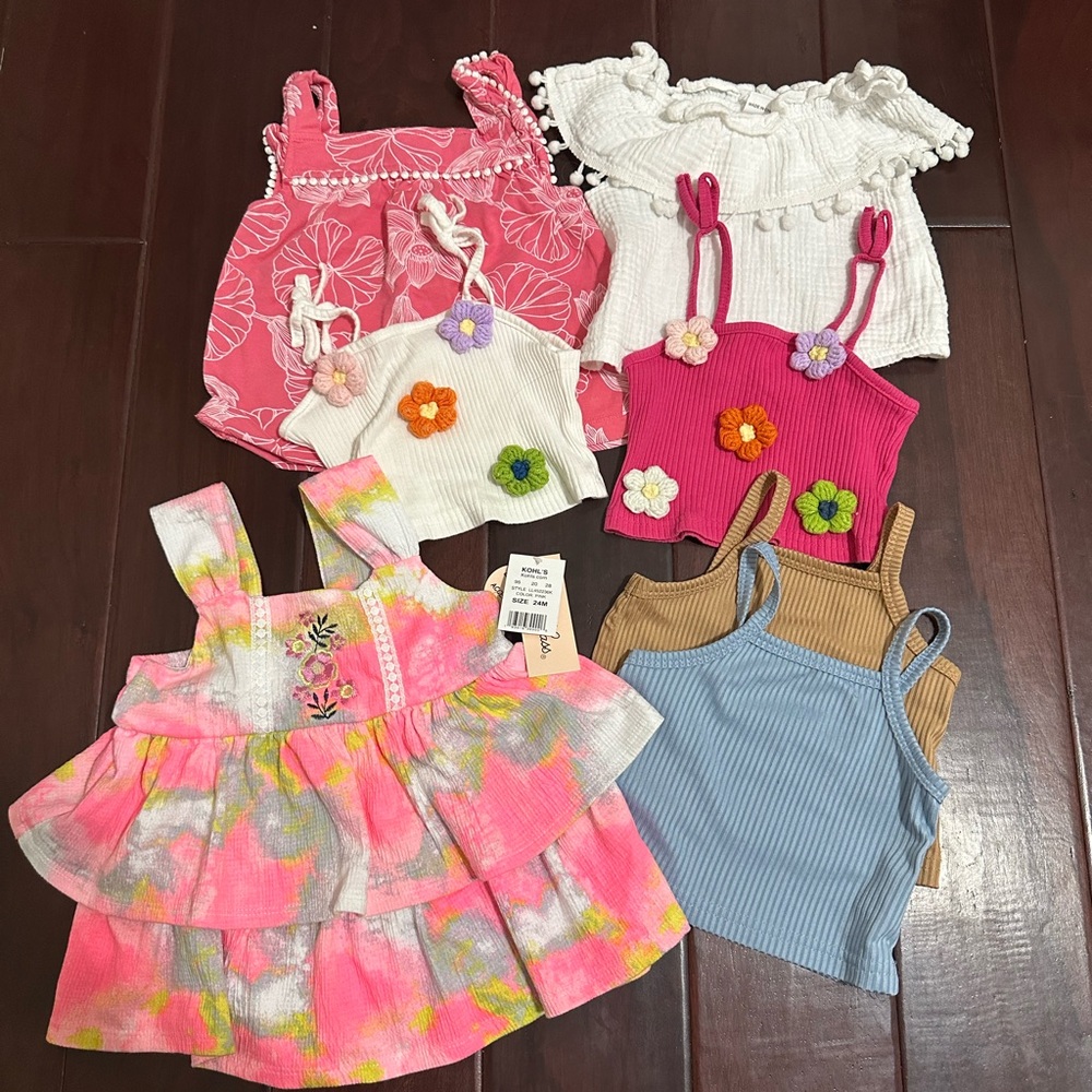 Toddler Tops Set Bundle Lot 18-24months 2T